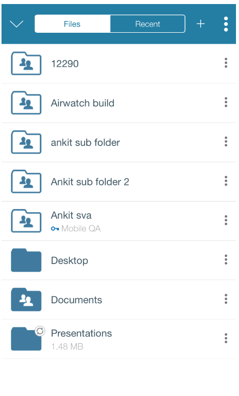 navigating folders on iphone